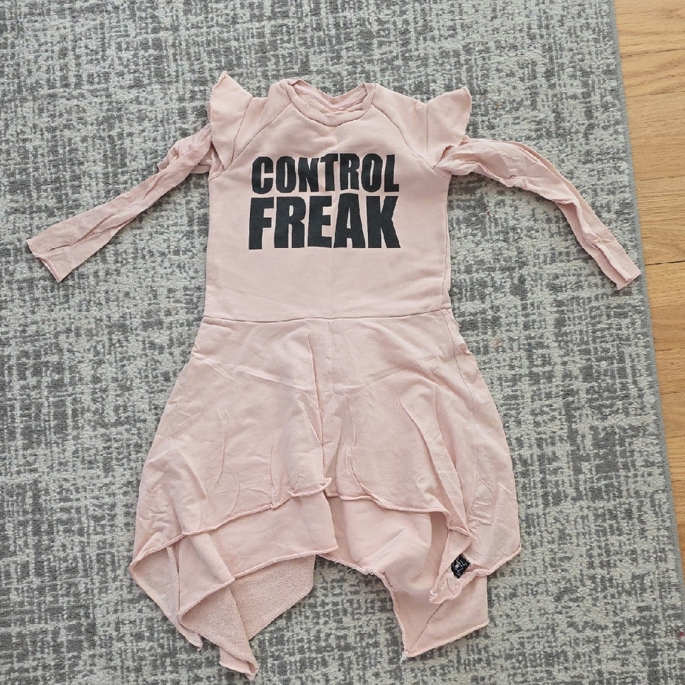 nununu Pink 'Control Freak' Kids Bodysuit